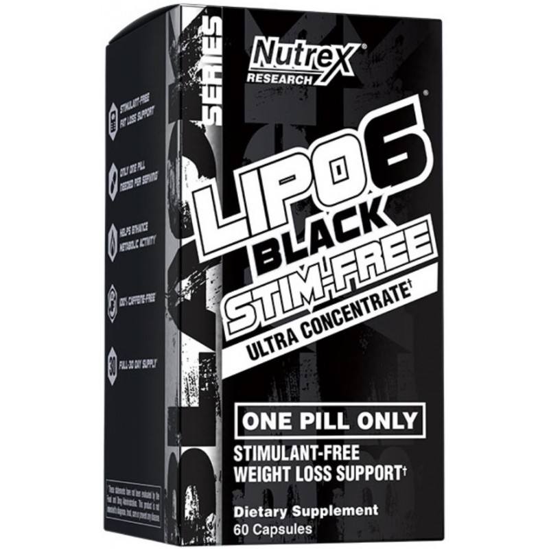 Nutrex Lipo 6 Black Ultra Concentrate Stim-Free 60 kapslit